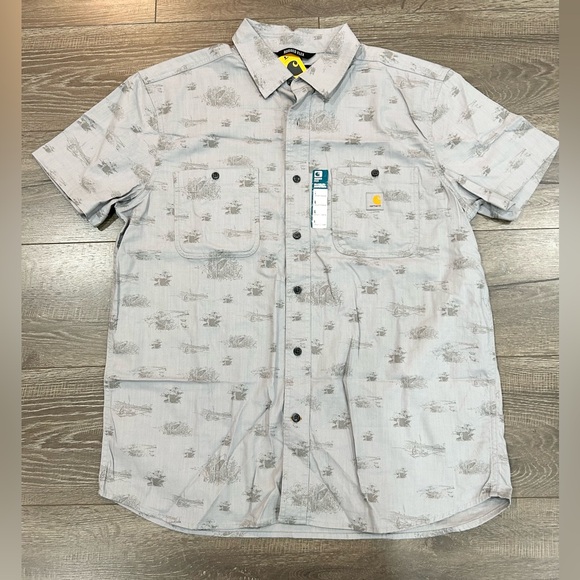 CARHARTT RUGGED FLEX RELAXED FIT LIGHTWEIGHT SHORT SLEEVE WORK SHIRT - Picture 2 of 5
